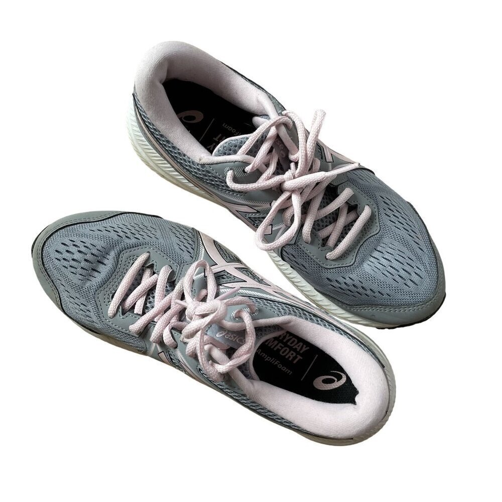 Asics everyday comfort amplifoam design gray pink size 8 sneakers‎ running shoes - Picture 2 of 8